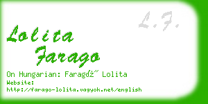 lolita farago business card